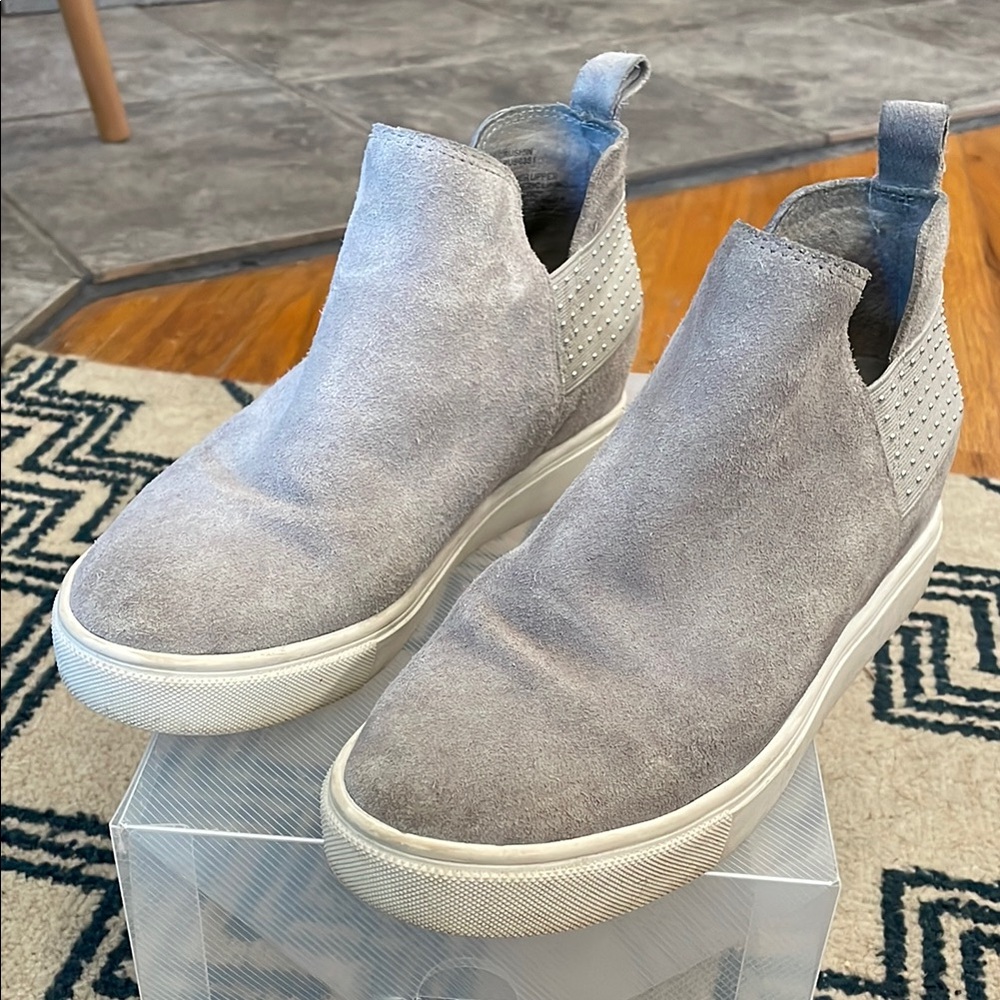 Steve Madden Gray Suede Slip-On Women Sneakers